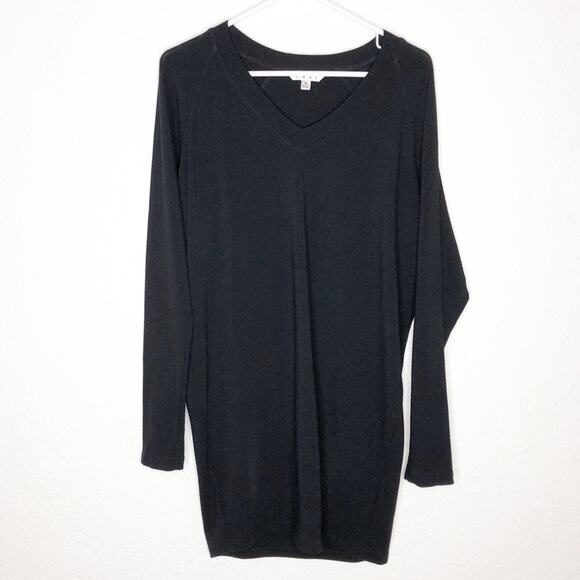 Cabi black v neck long sleeve knit tunic top size Small #125 - Picture 2 of 13